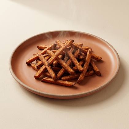 Süßkartoffel-Pommes mit Knusprige Süßkartoffel-Pommes