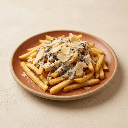Cloud Truffle Potatoes mit Pommes, Trüffelcreme, Parmesan