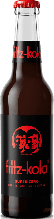 fritz-kola superzero, 0,33-l-Glasflasche